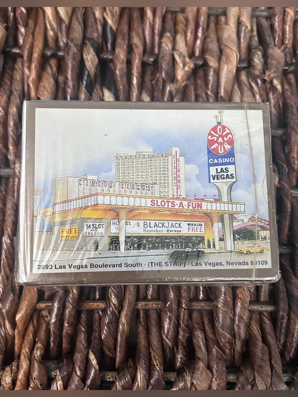 Vintage Slots-A-Fun Casino Las Vegas Nevada Collectible Playing Cards Sealed